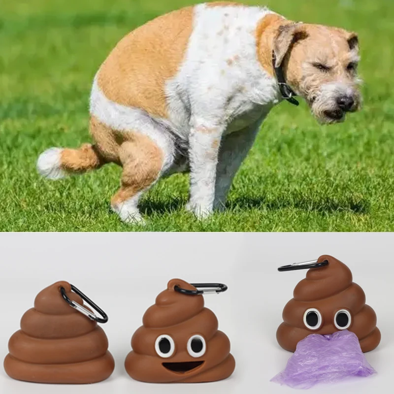 Portable Pet Garbage Bag Dispenser Silicone Dispenser Dog Poop Bags
