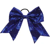 2Pcs Hair Ring Children's Headwear Bow Tie Swallowtail Sequins Scrunchies Hair Ring Ribbons Ties Fabric Girl hair Bows Hairbands 2