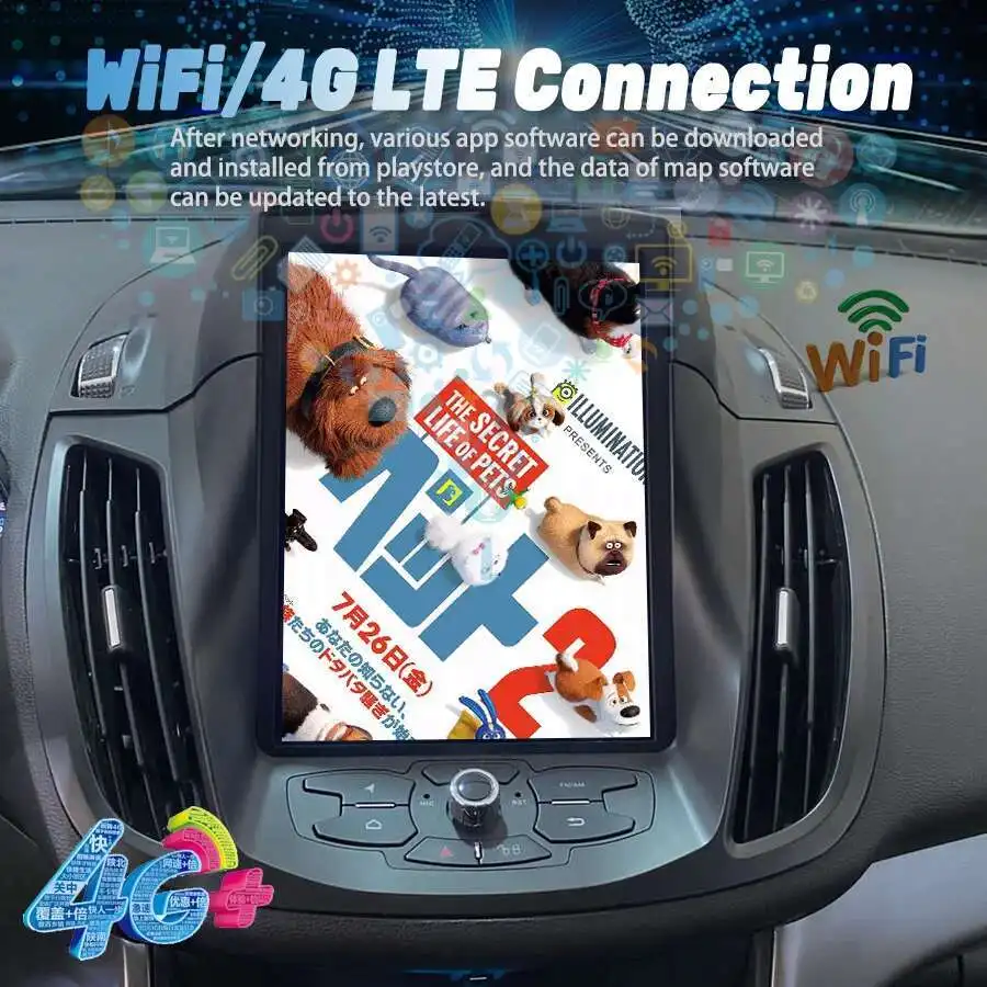 Autoradio Android 15 Per Ford Kuga/Escape/C-Max (2013-2017) - 9 Pollici Con CarPlay, GPS, DSP