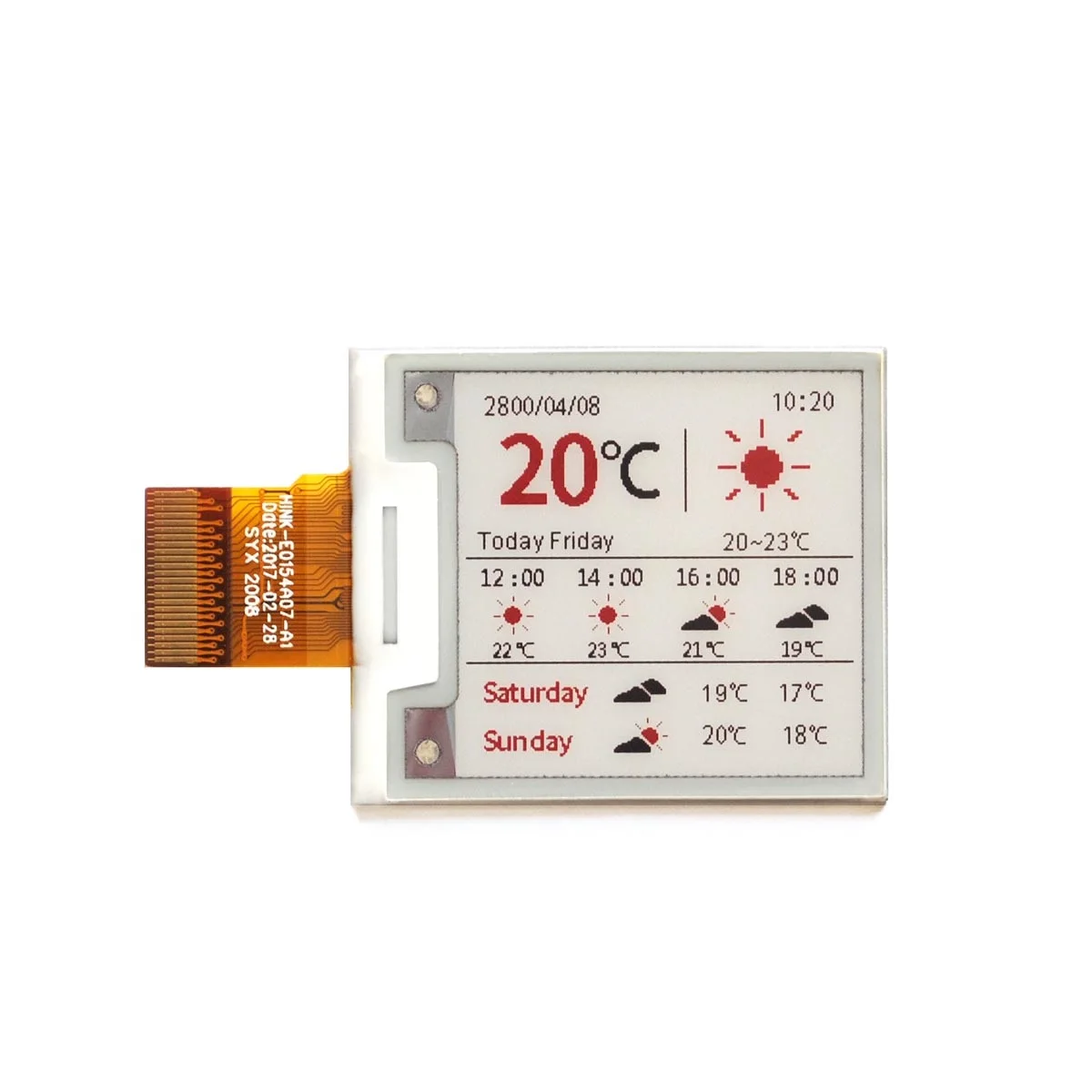 1.54 in 200x200 e-papier Trois-Couleur brut E-LNK Display Serial PERIPHERAL INTERFACE Interface aucune Carte De Circuit Imprimé environ 3.91 cm 1.54 in 200x200 e-papier Trois-Couleur brut E-LNK Display Serial PERIPHERAL INTERFACE Interface aucune Carte De Circuit Imprimé environ 3.91 cm
