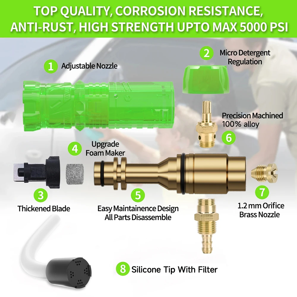 Car Wash Floor Wash Foam Machine Snow Foam Spray Gun for Kärcher Park Bosch Lavor Nilfisk YILI 1-4 Quick Plug Pressure Washer 2