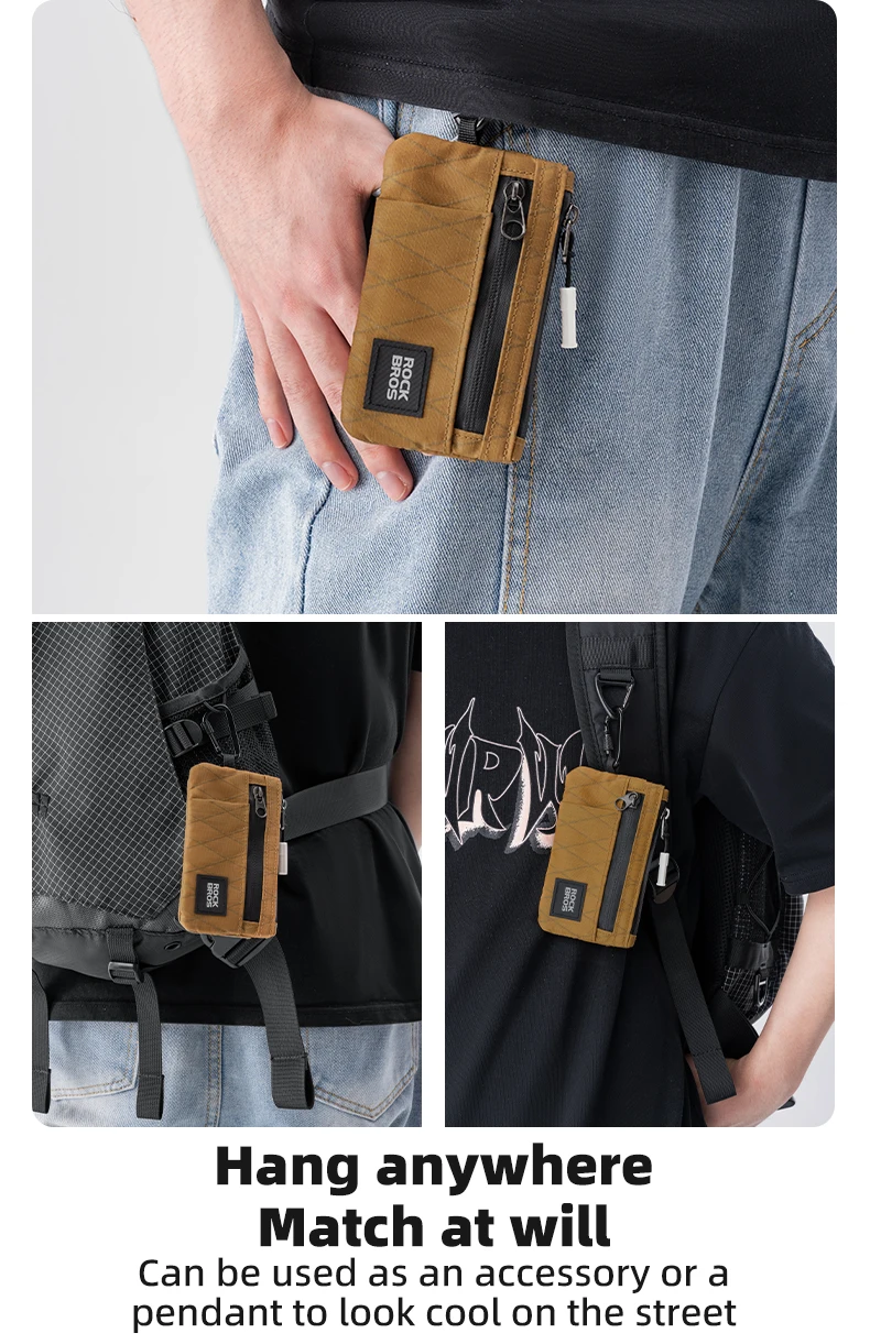Mobile Phone Bag Lightweight Portable Hand Bag Hanging Buckle Wallet Commute Bag