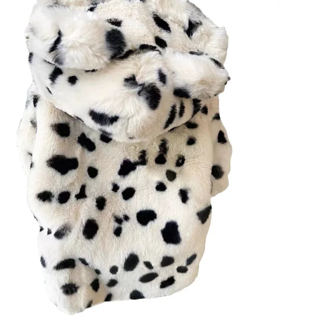 Dog clothes autumn and winter thickened warm schnauzer fah bichon teddy small and medium-sized dog net red fur coat 5