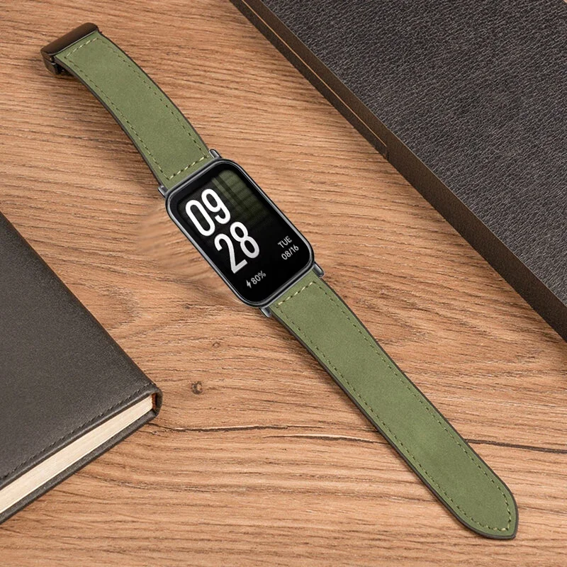 Magnetic Dual-Material Strap: Premium Silicone & Leather Wristband Bracelet