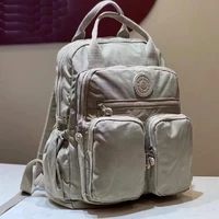 Fashion Woman Backpack Waterproof Nylon Soft Handle Solid Multi-pocket Travel Zipper Feminina School Bags Laptop Backpack - Image 2