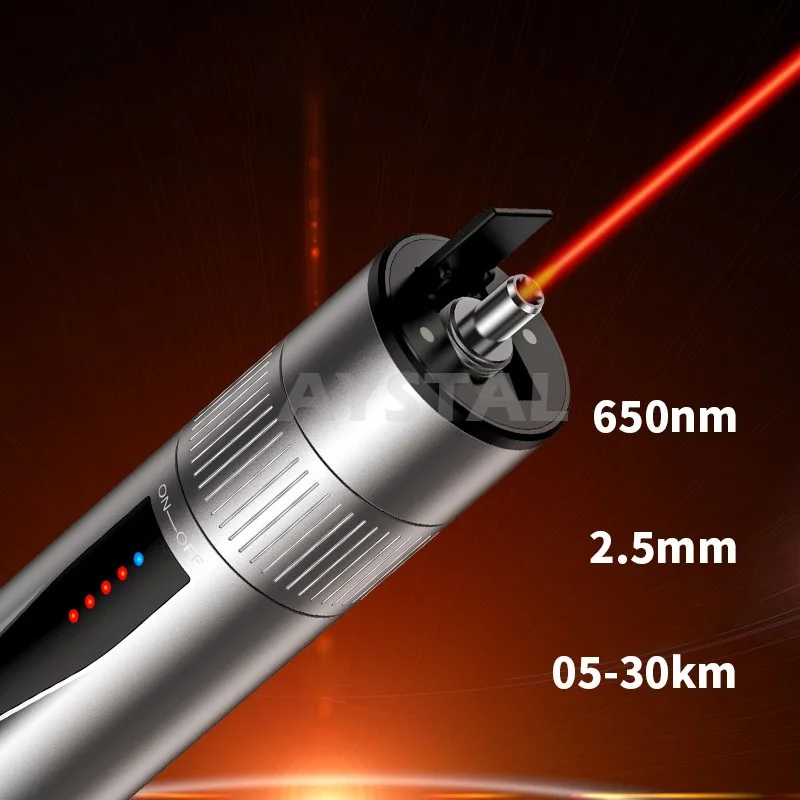 NEW 15Km Optical Fiber Red Laser Pen 20Km 30Km Optic Red Light Source Visual Fault Locator USB Charging VFL SC/FC/ST Connector