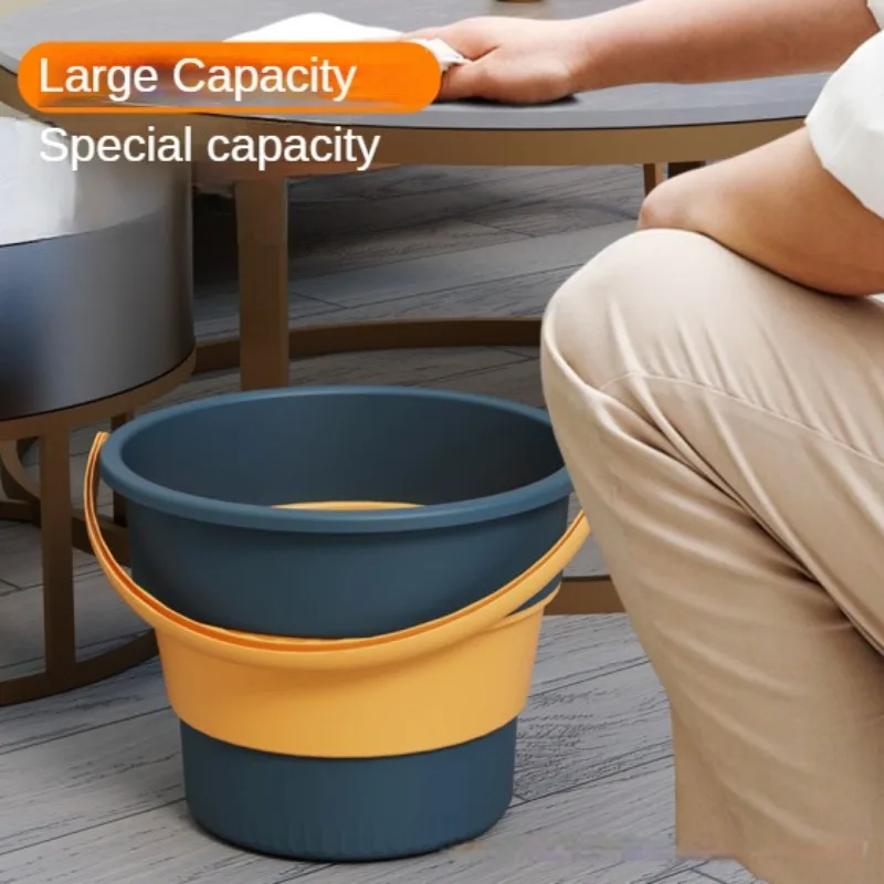 Folding Bucket 5/10L Silicone for Fishing Promotion Car Wash Outdoor Square Bathroom Kitchen Camp