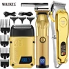 WAIKIL Professional Men's Electric Hair Clipper Three In One Shaver Oil Head Electric Push Shear USB Rechargeable Carving Shear 1