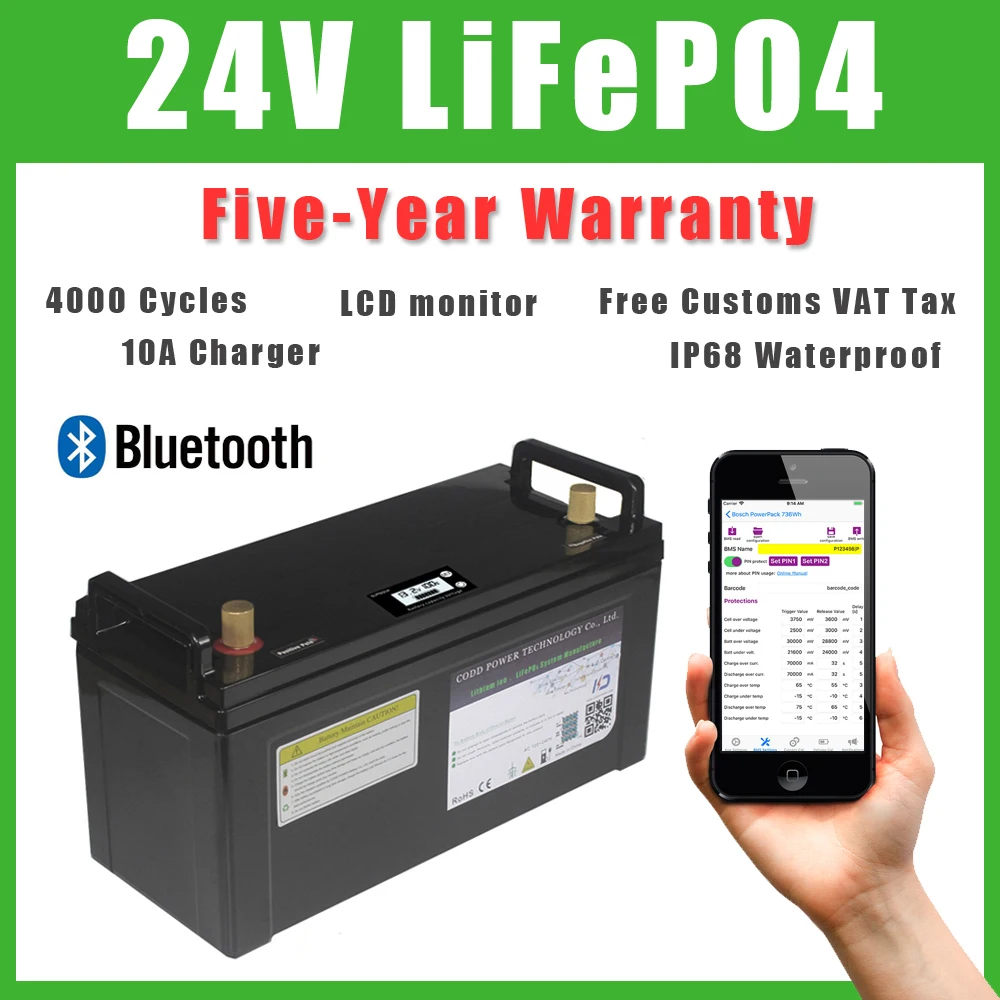 12V LiFePO4 Bluetooth BMS 100AH 150AH 200AH Battery RV Solar Energy Storage  Yacht AGV Robot 12.8V Lithium iron phosphate - AliExpress