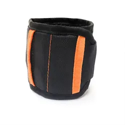 Magnetic Tool Holder Wristband with Adjustable Strap - Perfect DIY Handyman Gift (Orange)