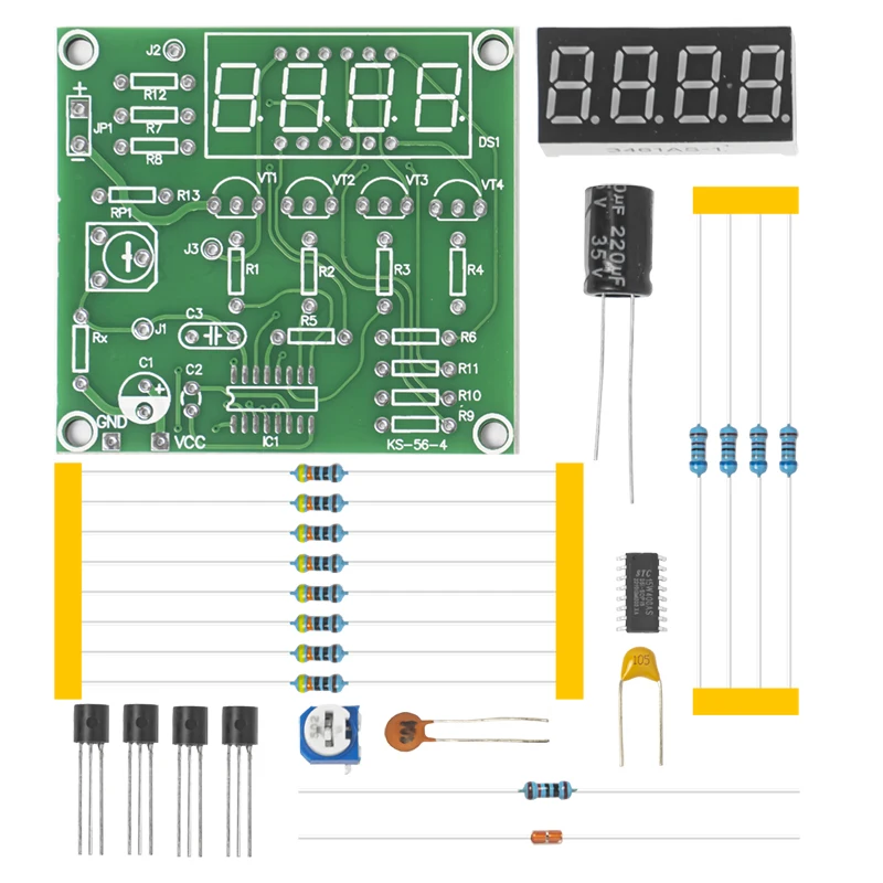 4-bit Digital Thermometer Electronic DIY Kit Welding Assembly Spare Parts for Teaching or Traning electronic kit