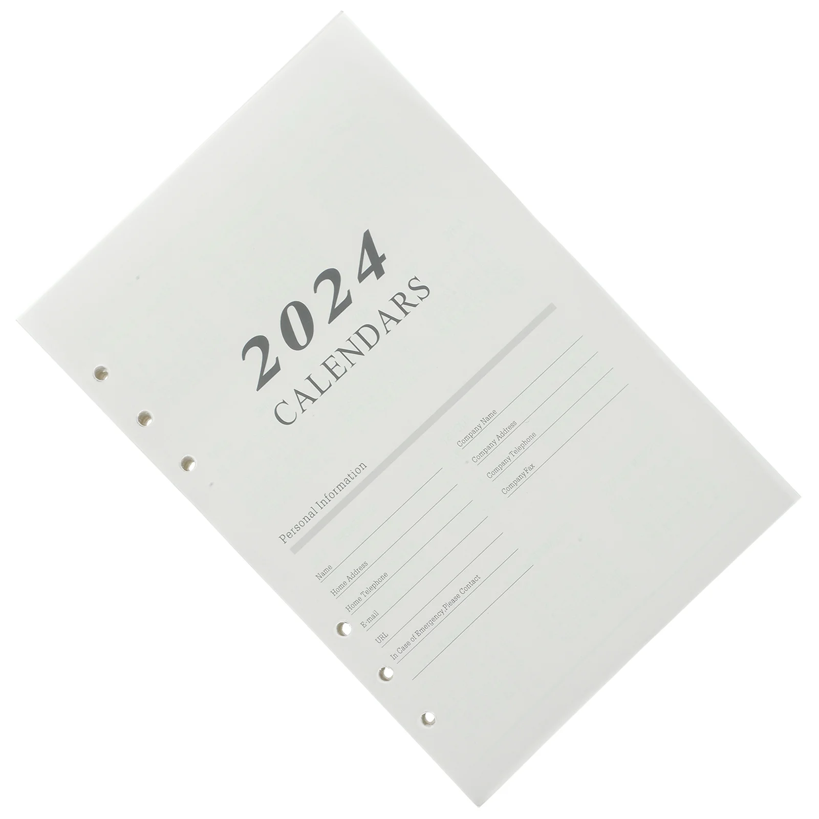 

2024 English Planner Refills 2023 Calendar Inserts A5 Monthly Planner Refill Paper