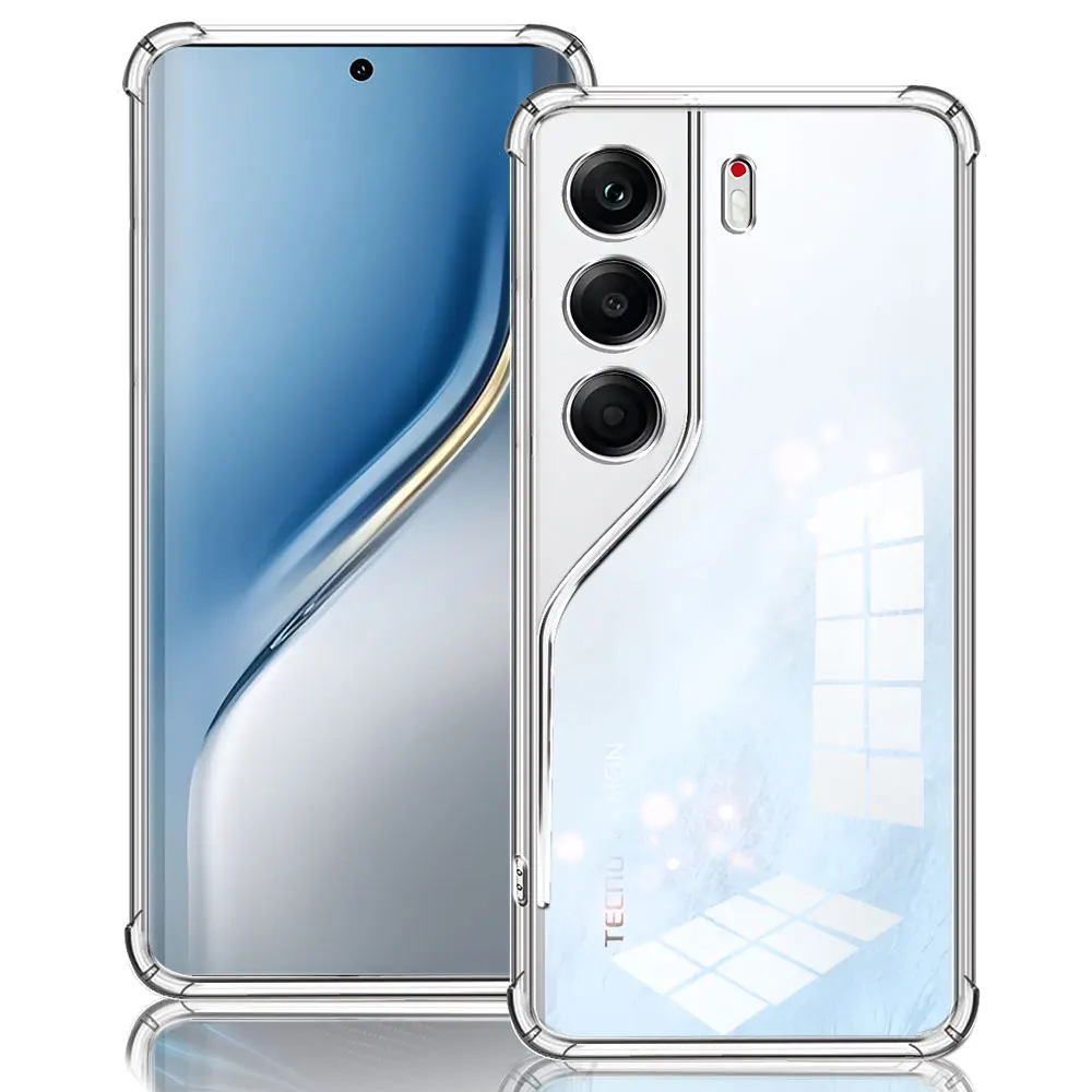 Clear TPU Shockproof Phone Case - Airbag Design, Soft Silicone Protective Back Cover