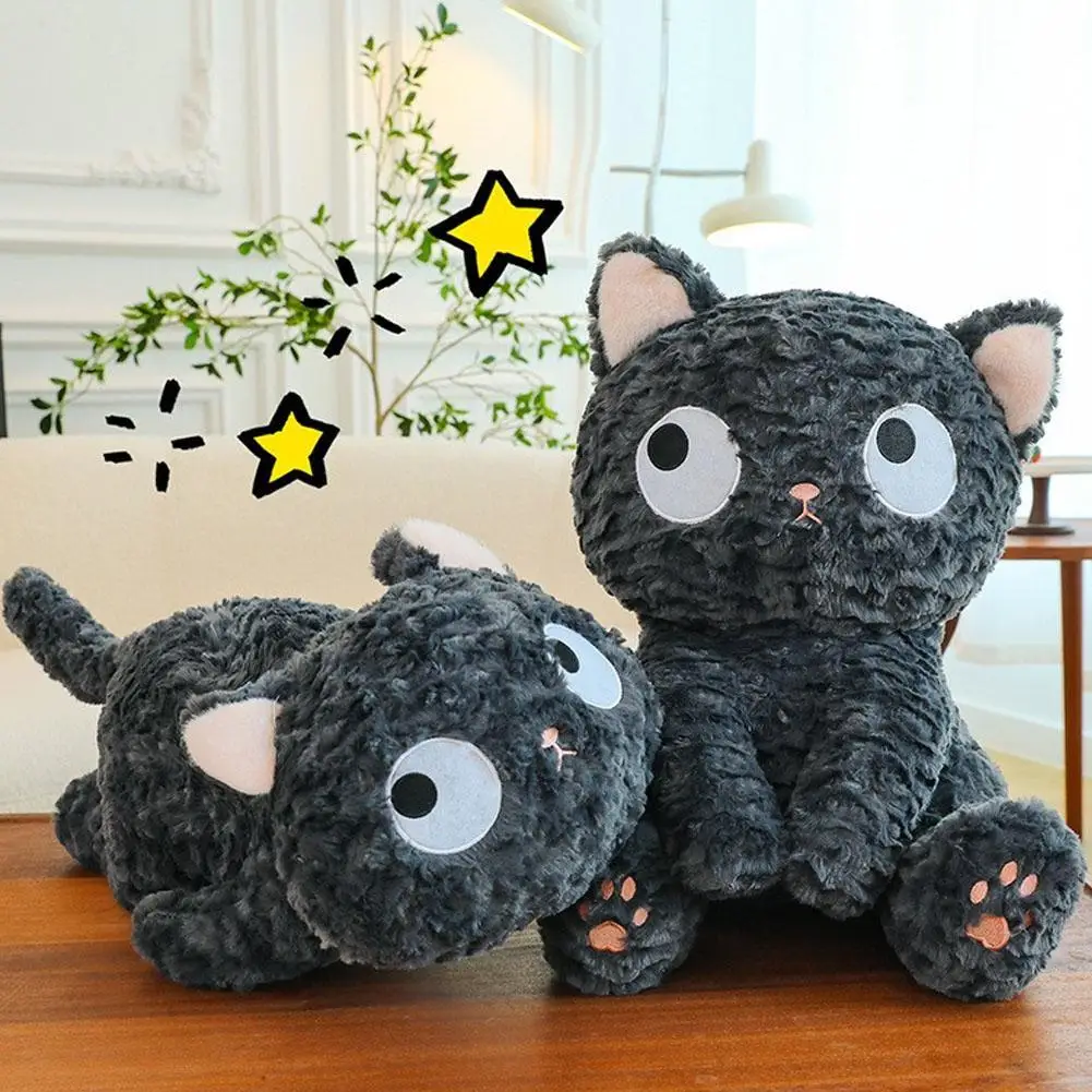 

23CM 35CM Lovely Black Cat Plush Toy For Children Kids Cute Big Eyes Stuffed Cat Doll Cat Pillow For Girlfriend Birthday Gift