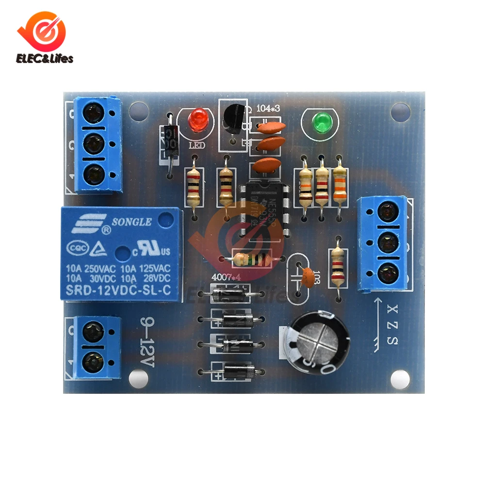 Liquid Level Sensor 9V-12V Liquid Water Level Controller Sensor Automatic Pumping Drainage Water Level Detection Short Protection Pump Control