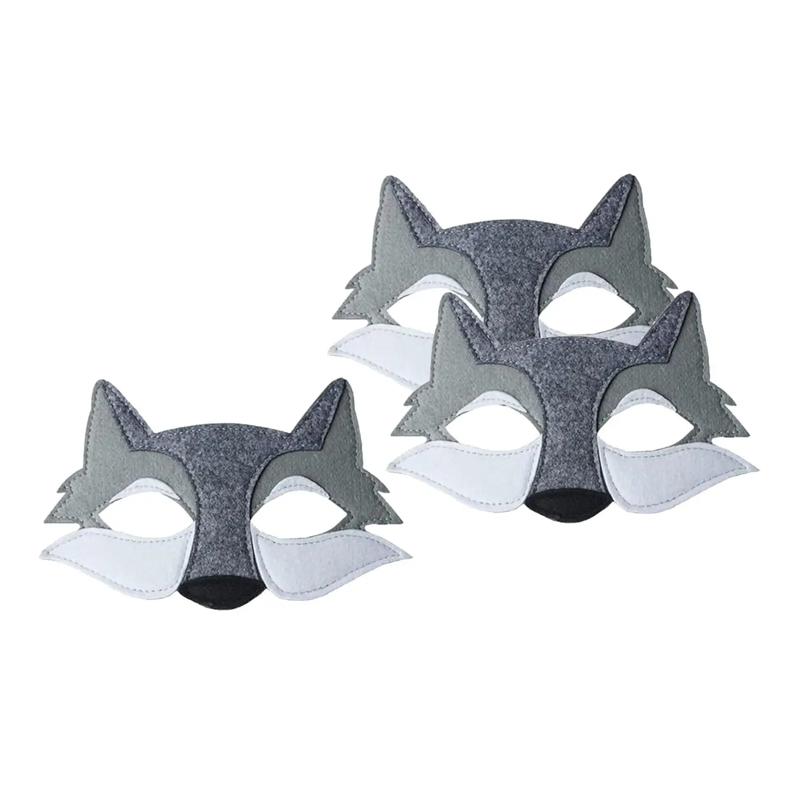 3Pcs Wolf Mask Masquerade Mask for Stage Performance Decoration Fancy Dress