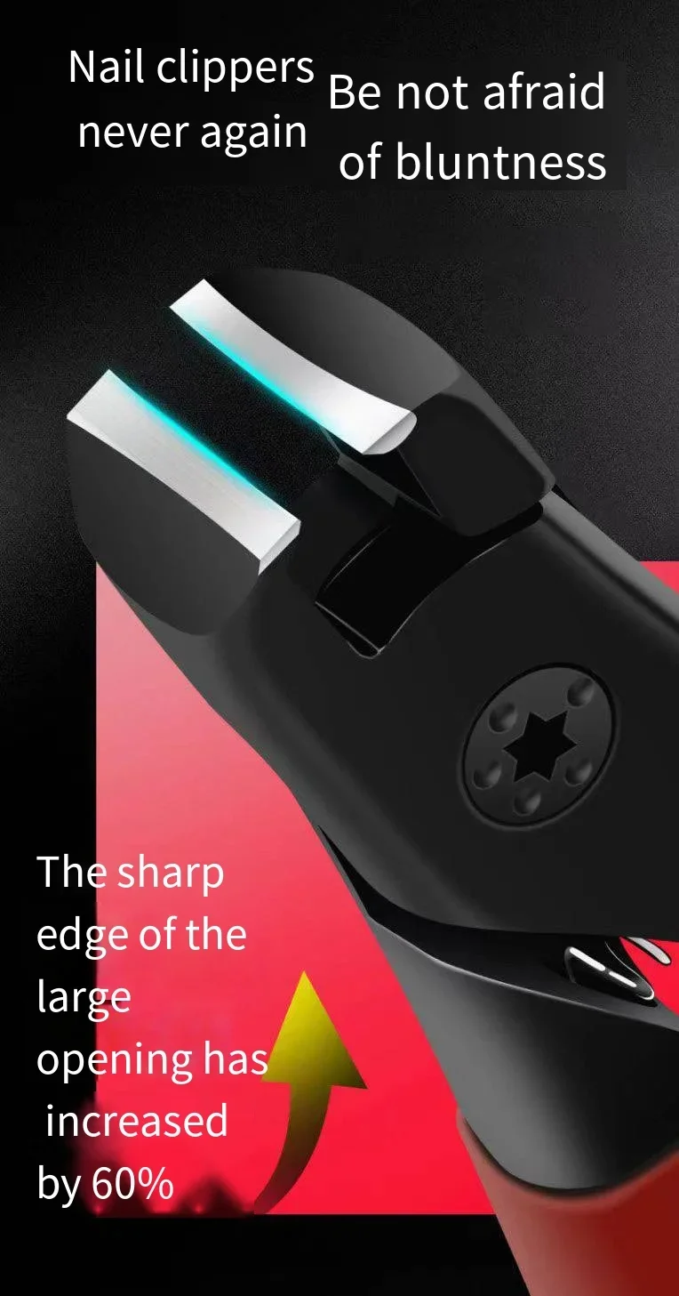 Large Opening Nail Clippers Gray Nail Trimmer Thick Nails for the Elderly Individual Household Nail Clippers Durable 6