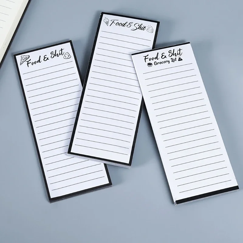 Kawaii Cute Magnet Fridge Memo Pads Non-sticky Notes Refrigerator Notepad Magnetic Grocery Shopping List To Do Check Daily Plan 3
