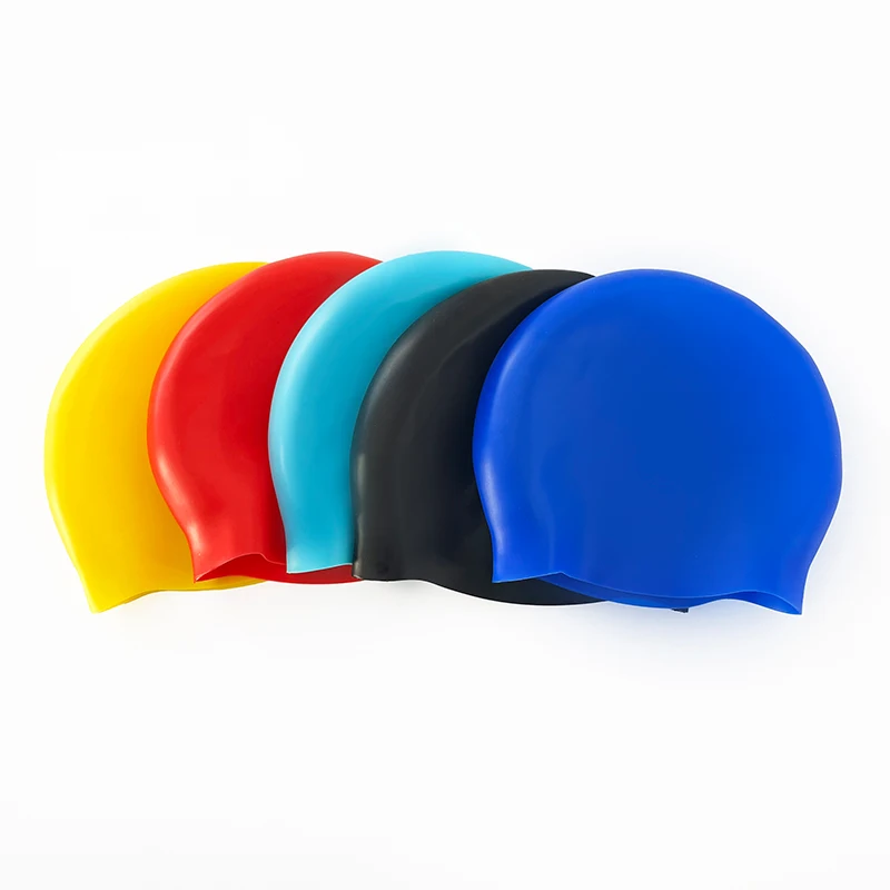 Silicone swimming cap for adults and children's universal waterproof ear protection for unscrewed head swim cap fact