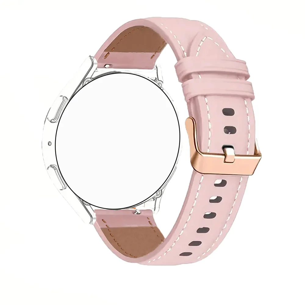 Premium 18MM PU Leather Smartwatch Band Wrist Strap Bracelet
