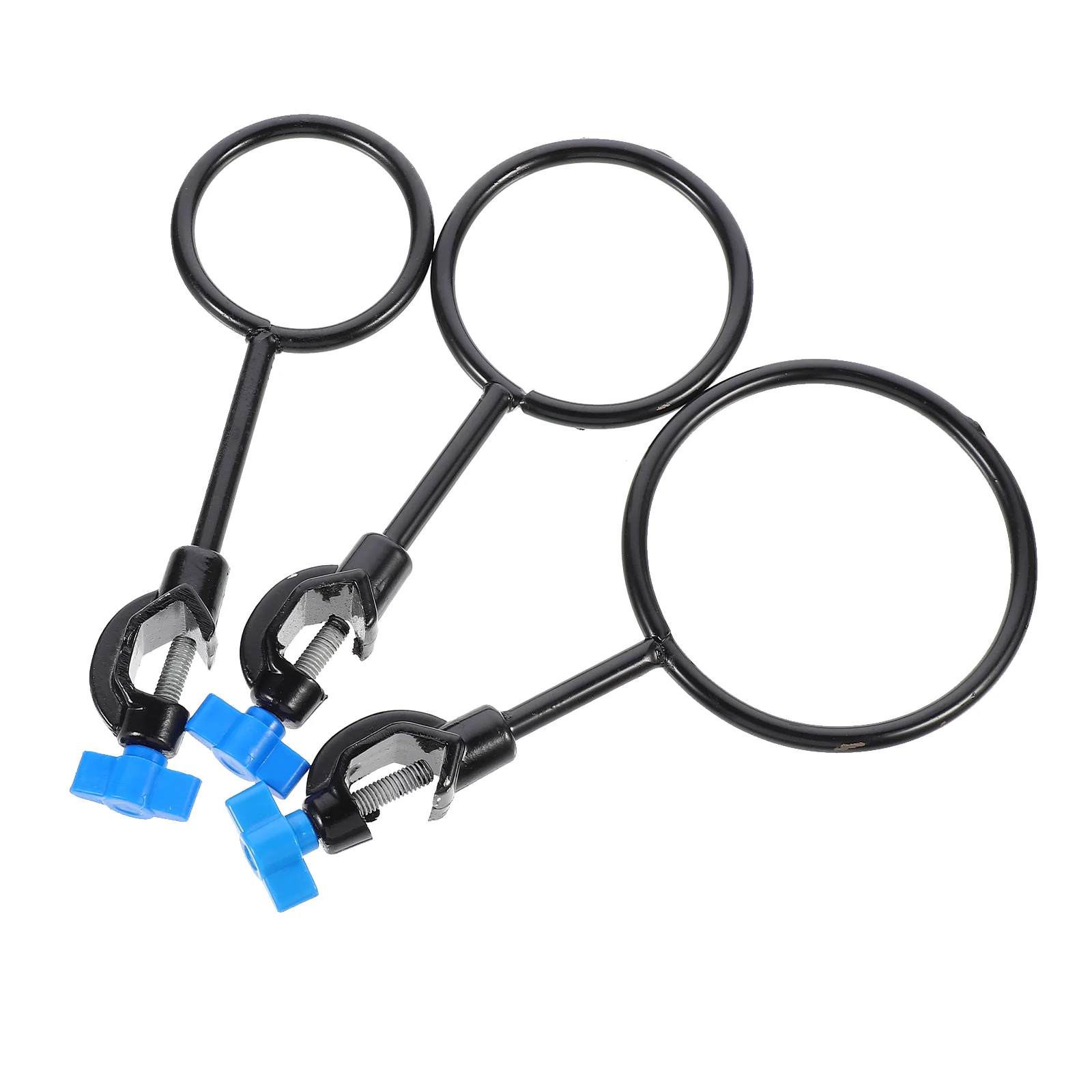 3 Pcs Iron Stand Ring Kit Jigoratory Support Open for Metal Clamps