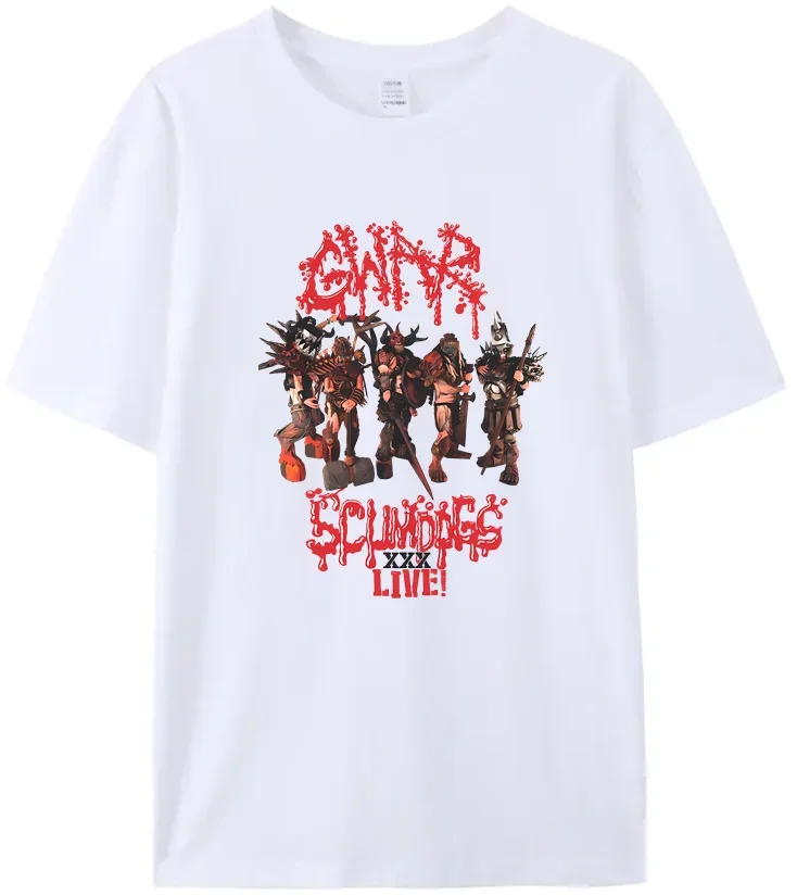 

Мужская футболка из 2023 хлопка GWAR Band, летние топы в стиле хип-хоп с надписью Death Metal Scumdogs XXX, 100%