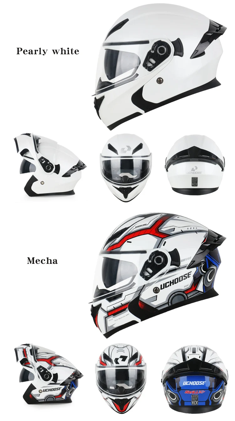 Professional motorcycle helmet with dual lens safety protection system