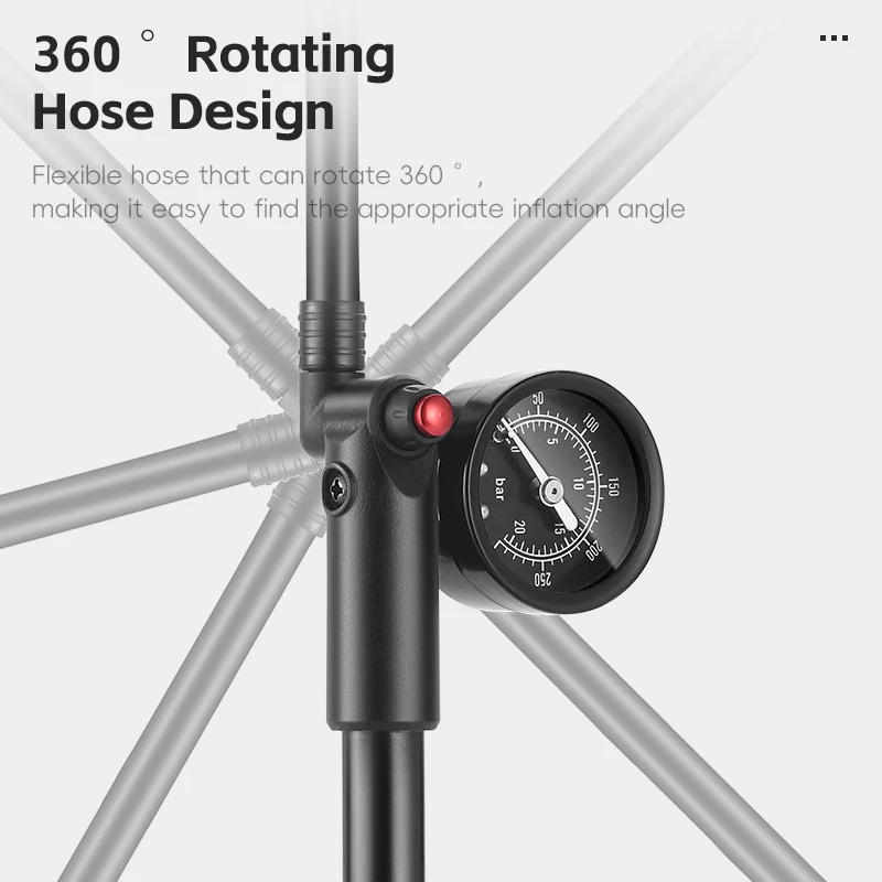400PSI Bike Shock Pump with Gauge 5