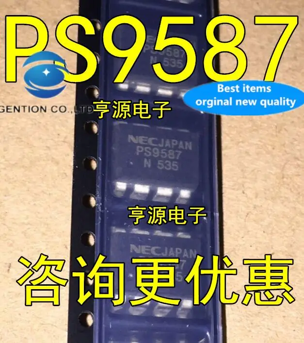 

10 шт., 100% оригинальные новые фотоэлементы, оптрон PS9587 NEC9587 9587 SMD