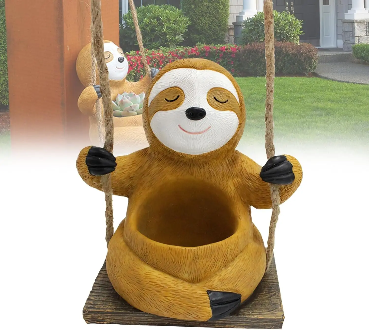 

Swinging Plant Pot Sloth Swing Planter Arrangement Swing Sloth Plant Pot Hanging Planter for Indoor Outdoor Plants