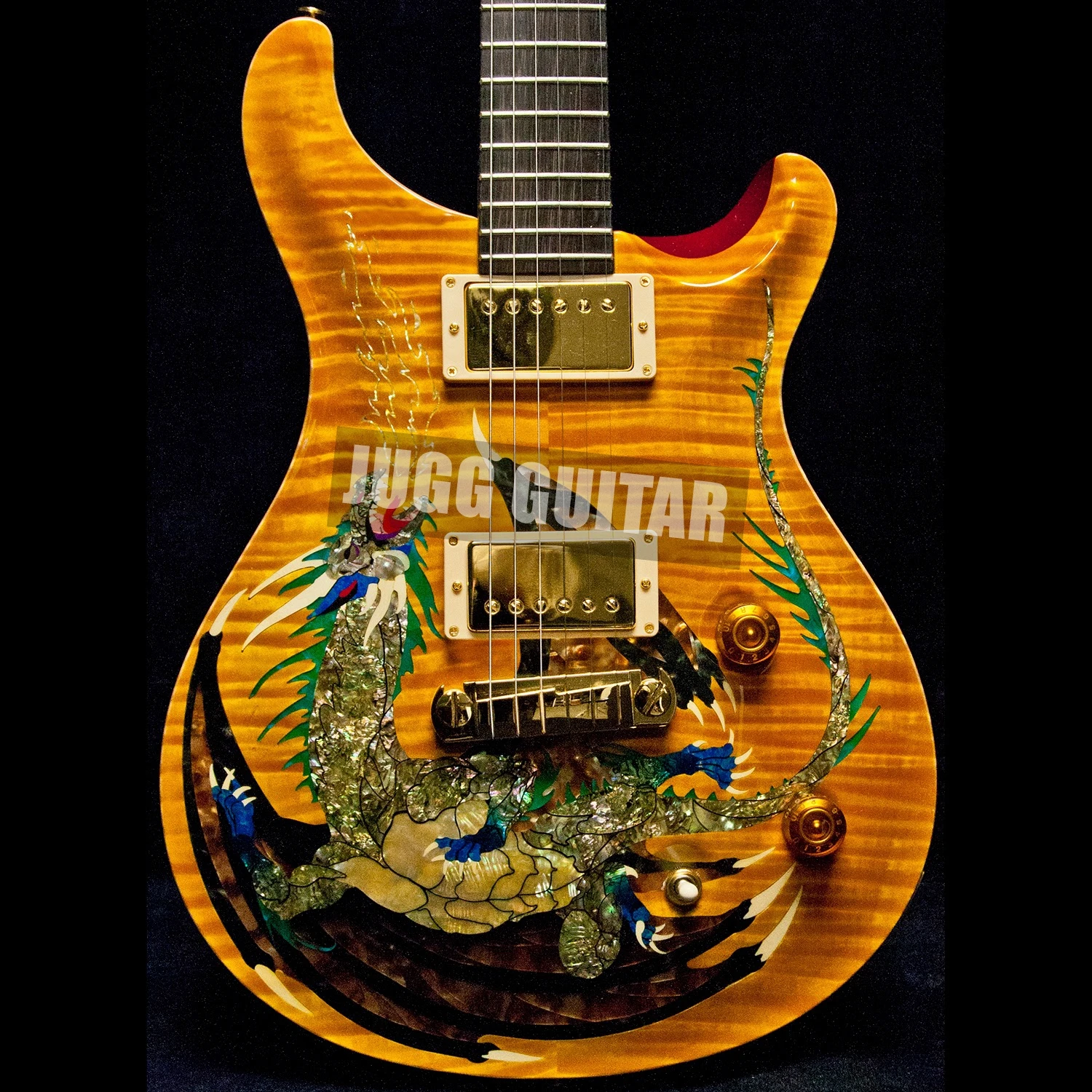 Prs Guitar With A Dragon Inlay