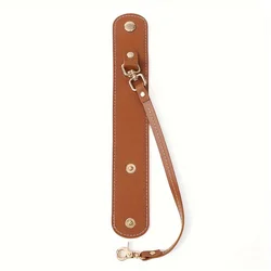 Elegant Vintage Leather Strap with Clasp - Versatile Holder (Brown)