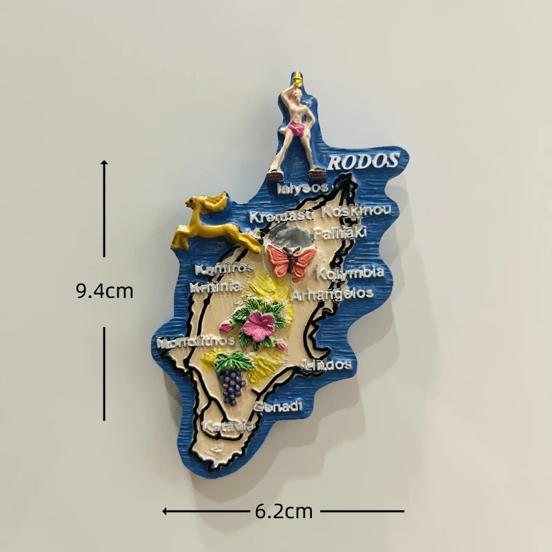 Greek Islands 3D Stereoscopic Souvenir Refrigerator Magnet