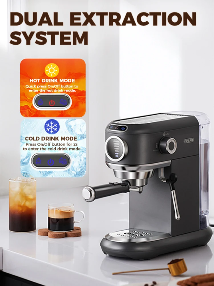 Cafelffe  4-in-1 Coffee Maker Hot/Cold Dolce gusto nespresso machine ESE Pod Ground Cappuccino Espresso Coffee Machine cafetera 3