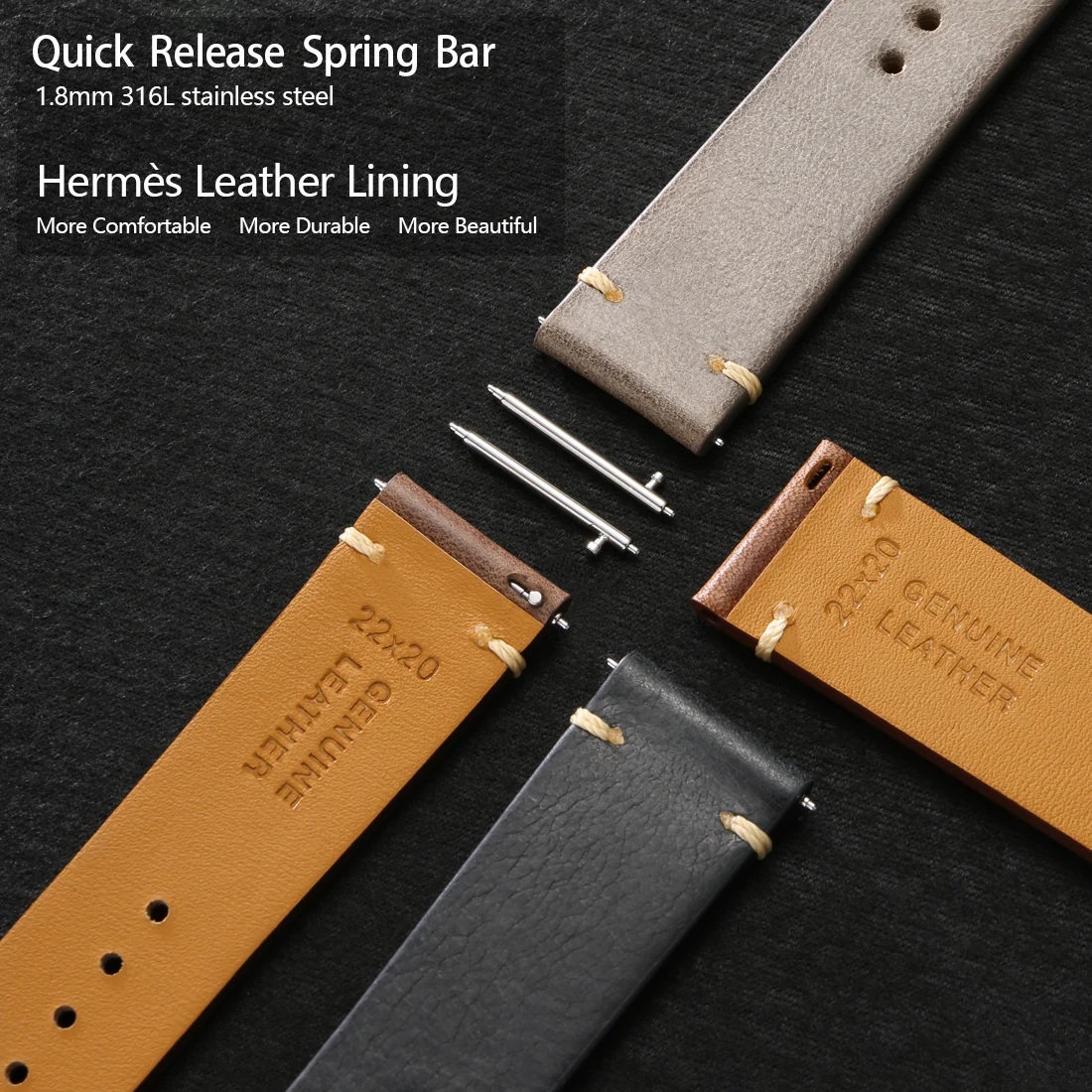 Premium Handmade Leather Smartwatch Band Strap - Elegant and Versatile Bracelet