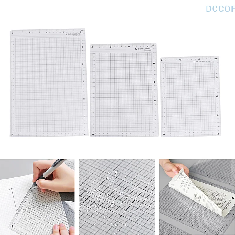 

A4 B5 A5 PVC Students Writing Desk Pad Transparent Ruler Board Measuring Supplie