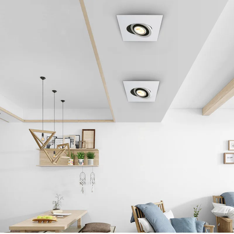 Dimmable 360&deg; Rotation Recessed LED Downlight 7W9W12W15W/14W18W24W30W COB Spot Light Decoration Ceiling Lamp