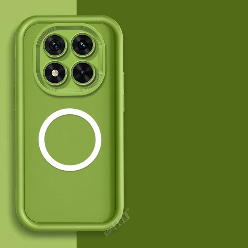 Solid Color Magnetic Attraction Anti-Drop Silicone Phone Case