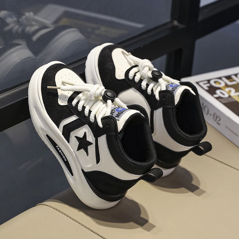 

Four seasons classic children Basketball Shoes Boys leather sneakers teenagers high top comfortable fashion casual sports shoes