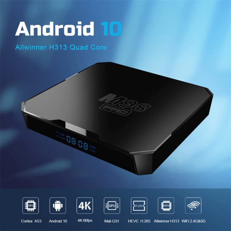 Box H313 SmartTV Box Set Top Box with Double Wifi Voice Control  Box Cortex-A53 Android10  Box for Drop Shipping