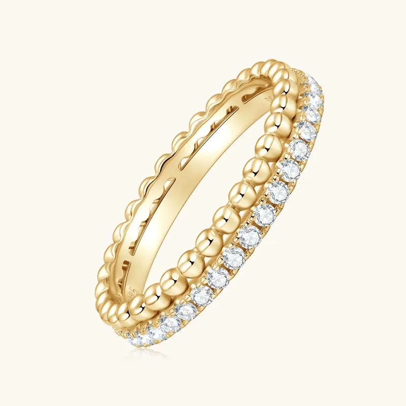 Ehhai D VVS1 1,5 mm Moissanit Verlobungsringe der halben Ewigkeit für Frauen S925 Sterling Silber Diamant Eheringe Schmuck Geschenke – Detail 7