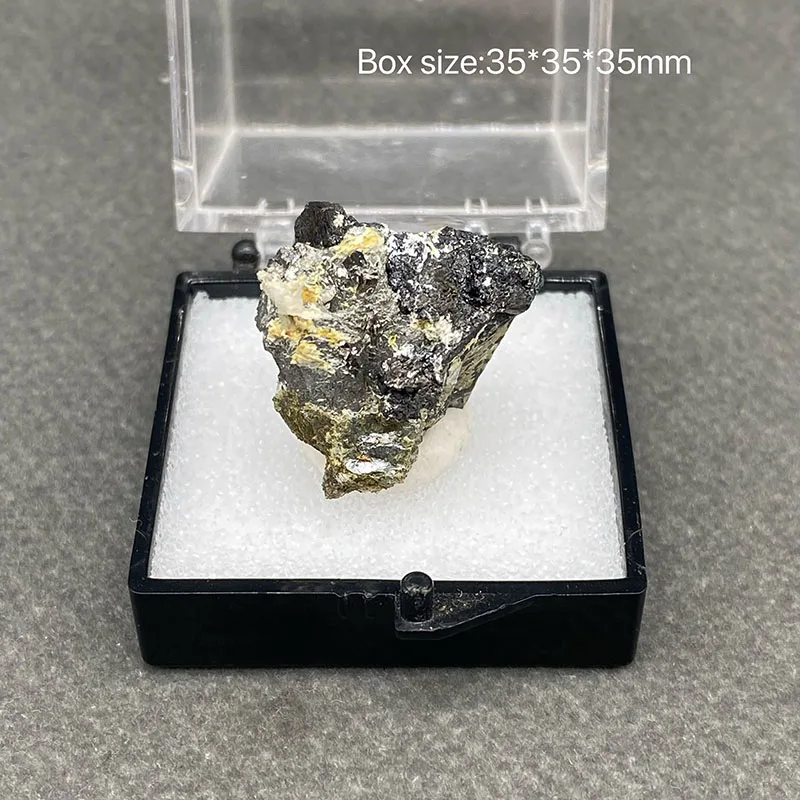 

100% natural Rhombic arsenite mineral specimen healing crystal gem collection+Box size:35*35*35mm
