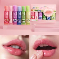 DNM Multi saveurs de fruits hydratant Base hydratante baume à lèvres ensemble maquillage soin des lèvres soin quotidien baume pour femmes et hommes 6 pièces ensemble 4