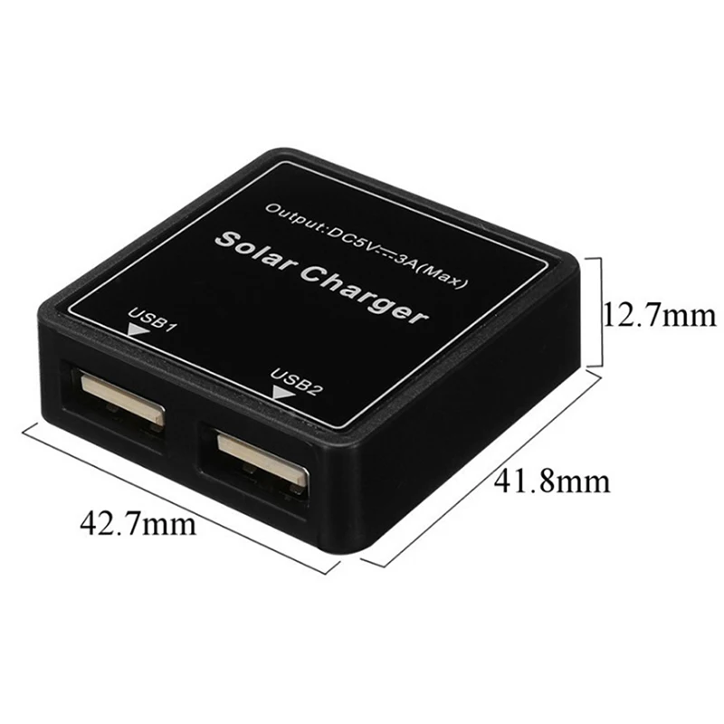 하이 퀄리티 듀얼 USB 충전 전압 컨트롤러 레귤레이터 충전기, 태양광 패널 보조배터리, 4. 27x4.18x1.27cm, 5-30V 3A, 1PC