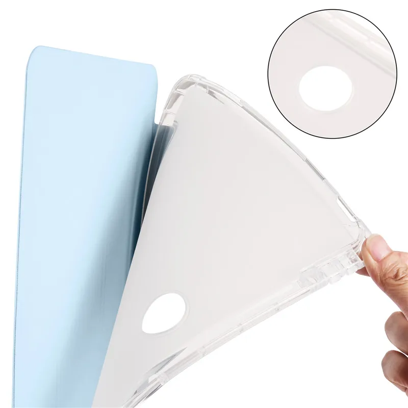 Tablet Coque For OPPO Pad 2 Case 11.61 inch PU Leather Tri Fold Caqa For One Plus Pad 11.61 Cover With Pencil Holder Shell + Pen_voghion.com