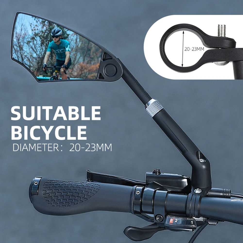 WEST BIKING  Bicycle Rearview Mirror 360 Degree Adjustable Rotatable Handlebar Mirror Explosion Proof Anti Glare Bicycle Mirror