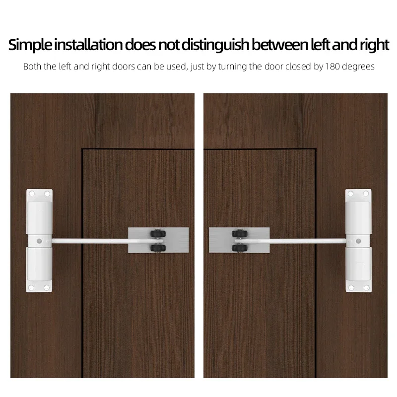 Door Closer Zinc alloy simple door closing device home buffer door spring hinge mute closing device invisible automatic