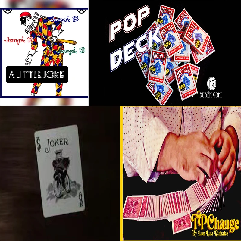 

A Little Joke by Joseph B，POP Deck by Ruben Goni，Joker's Heist by Tyler Scott，TP Change by Juan Luis Rubiales - Magic Trick