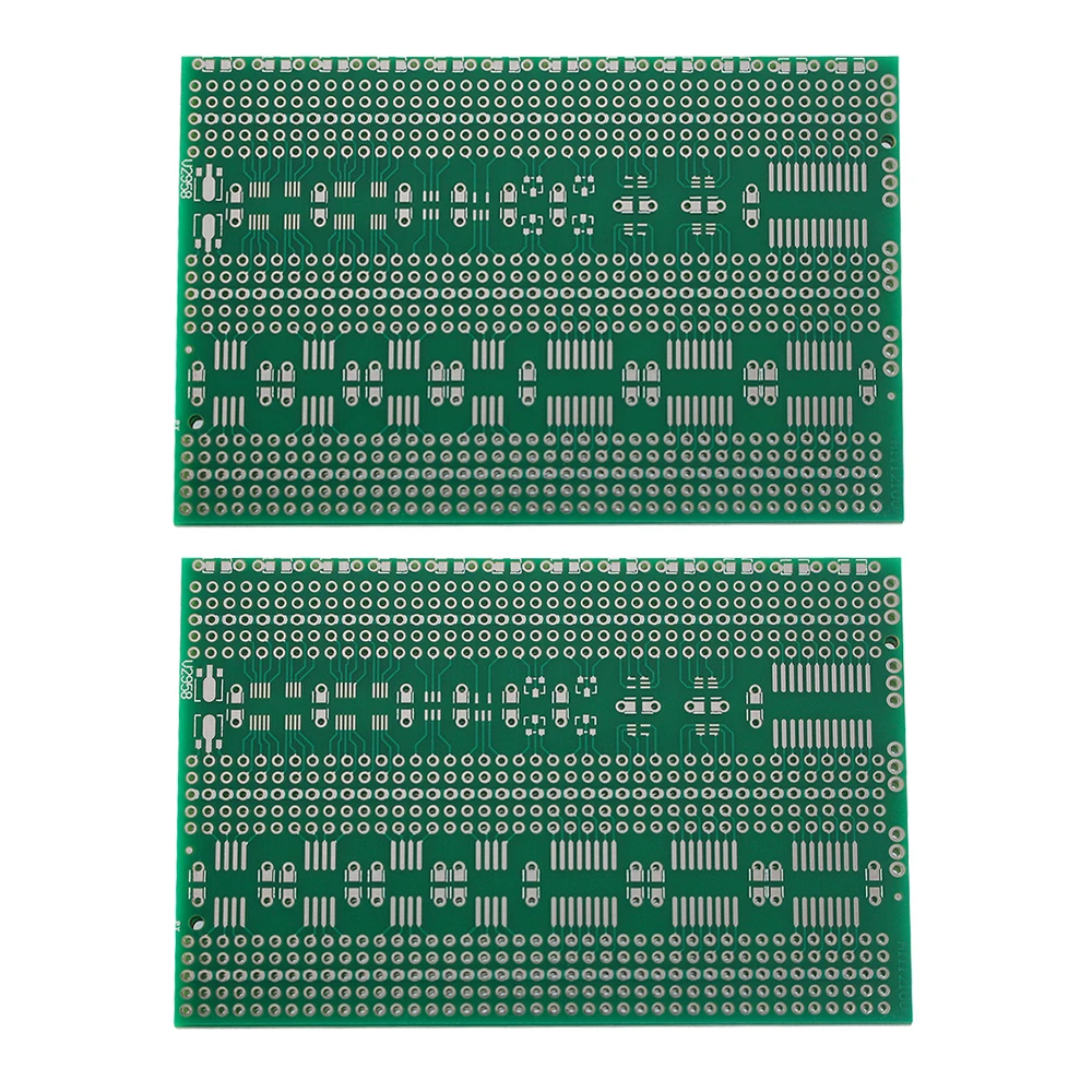 2pcs 7x11cm 단일 측면 PCB 멀티 패키지 SMD IC 저항 커패시터 다이오드/삼극관/트랜지스터 용 범용 보드 전송 어댑터