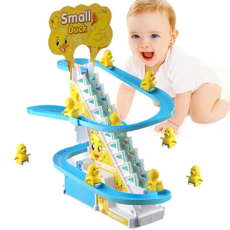 

Duck Sliding Toys With Stairs Christmas Animal Climbing Stairs Slide Toy With Ducks Christmas Roller Coaster Toy Slide Playset